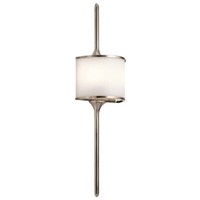 Wandlampe Wandleuchte Flurlampe Led Glas Badezimmerleuchte IP44 Zinnfarben H 76,