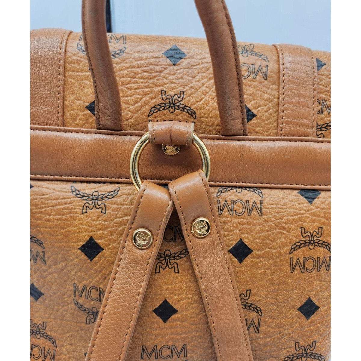 MCM Backpack Germany 420MCMXEH MCM Medium STARK Printed Backpack Brown Cognac Canvas  main image 2