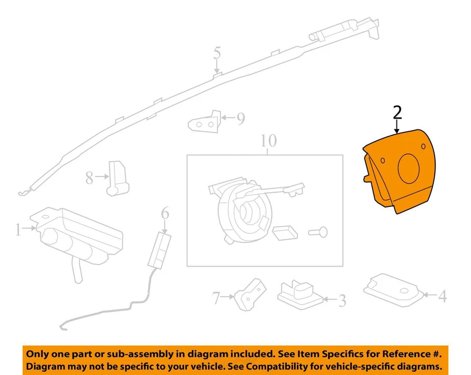 2013-2017 Chevrolet Traverse Driver Left Air Bag Driver Wheel Foto 3 de 4