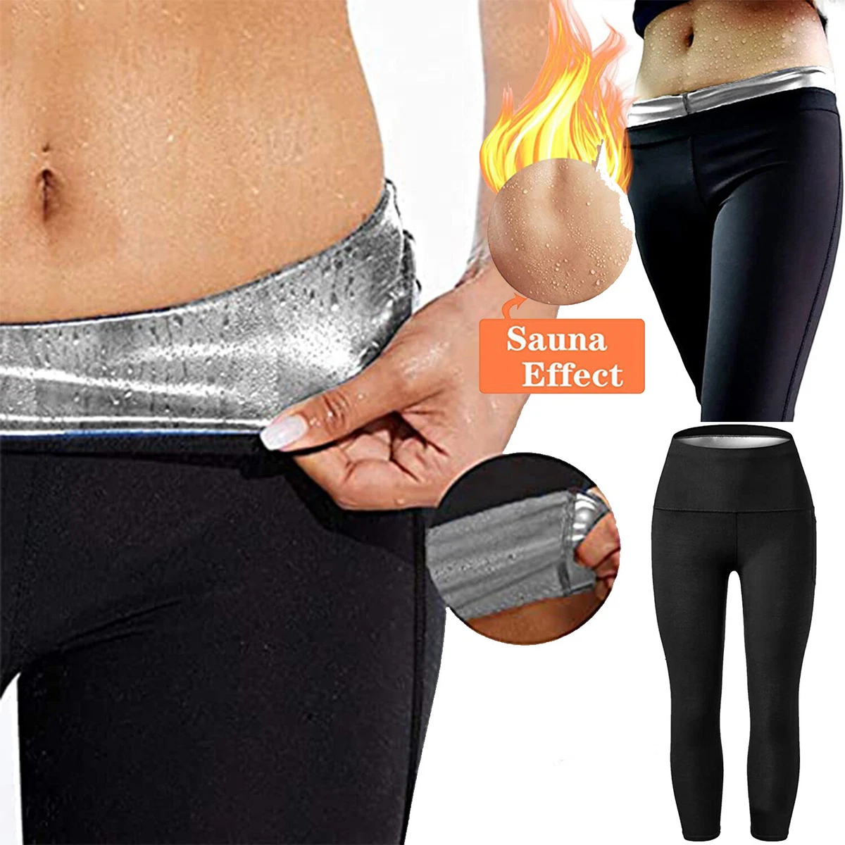 Women Thermal Sauna Leggings Sweat Shaper Capris Weight Loss Waist