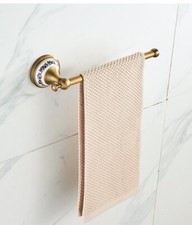 Antique Brass Ceramic Bathroom Wall Mount Towel Ring Towel Rack Holder Towel Bar
