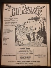 The Platters Rare Original 1958 World Tour Promo Poster Ad Framed!