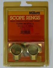 MILLETT Turn In Style Nickel 1" Extra High Rings