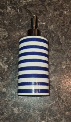 Kate Spade NY Stripes Lotion Pump Neu mit Etikett blau und weiß