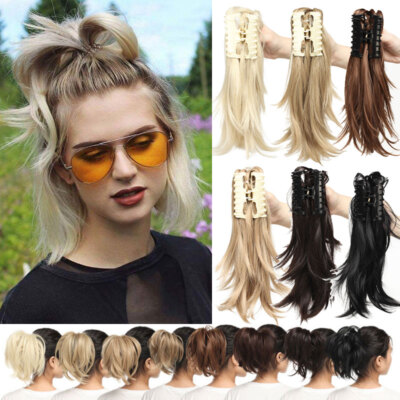 Bendable Layered Ponytail Clip in Hair Extension Claw Clip Pony tail Extensions