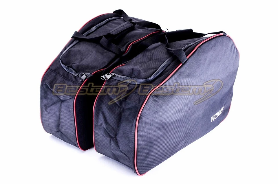 Victory Cross Roads Cross Country Alforja Estuche Lateral Forro Bolsas, Negro Foto 3 de 4