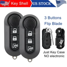 2 For 2012 2013 2014 2015 2016 Fiat 500 Flip Remote Key Shell Case Fob 3 Button