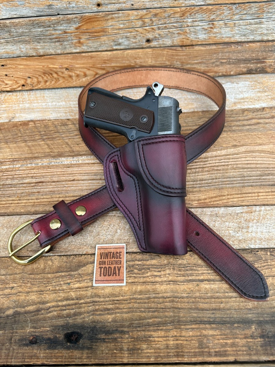 Gary C's Custom Brown Leather Holster Set For Colt 1911 5