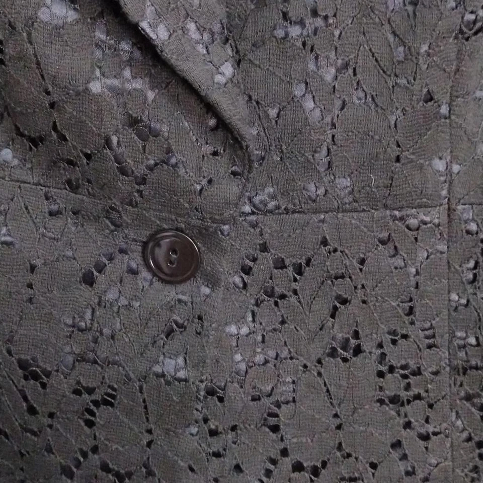 Blazer preto veneziano Geoffrey Beene novo com etiquetas tamanho 12 - Imagem 2 de 4