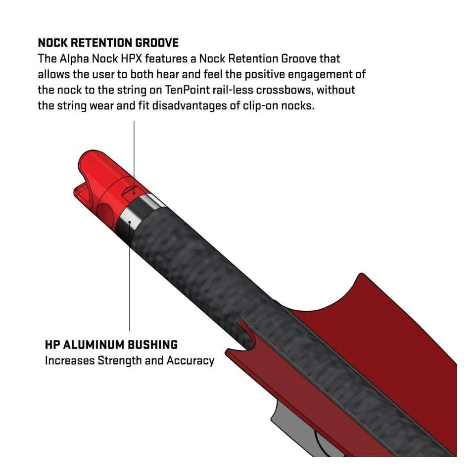 TenPoint CenterPunch HPX 20-Inch .001-Inch Straight Premium Carbon Arrow 6-Pack - Image 2 of 4