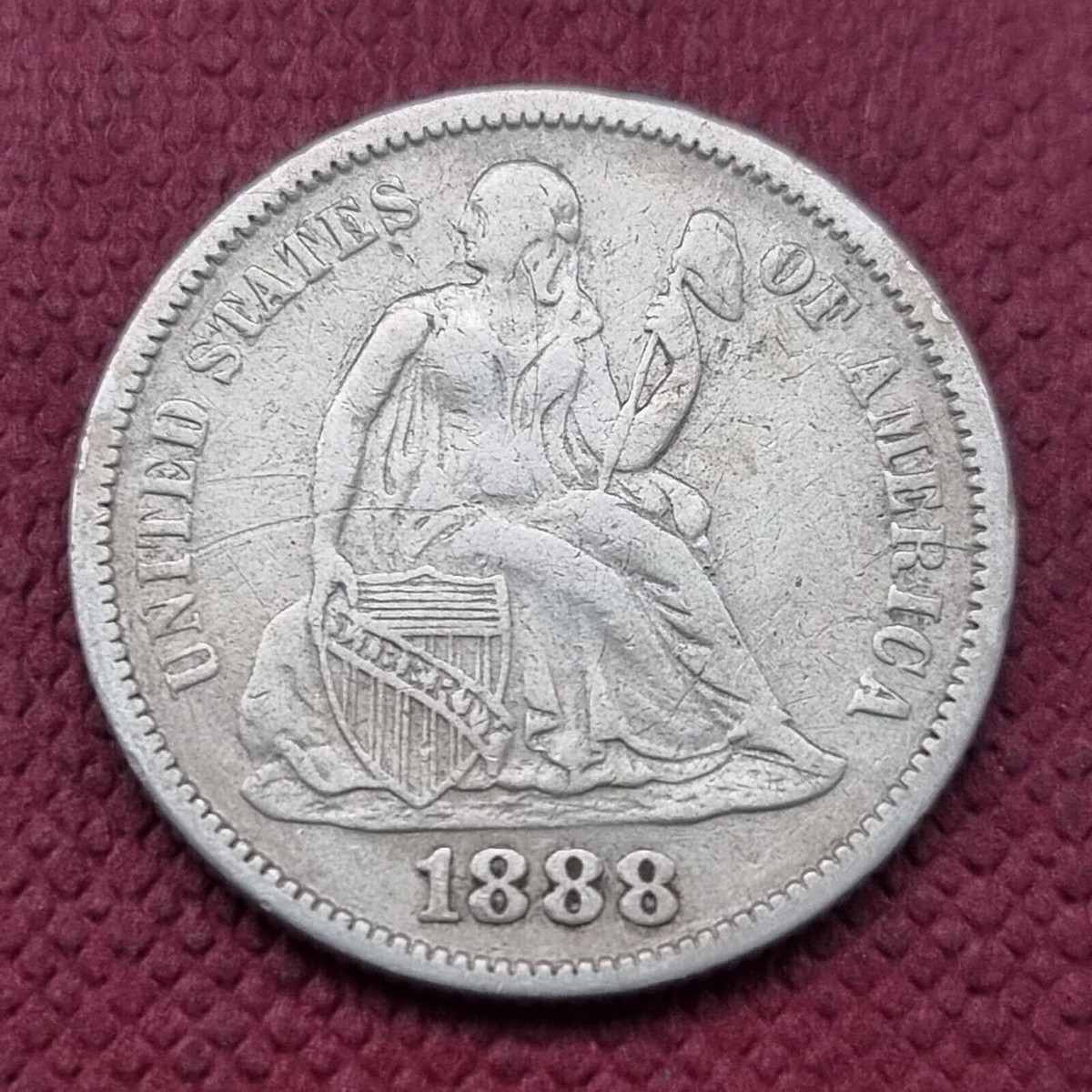 1888 Seated Liberty Dime 10c Better Grade XF #51539 | eBay