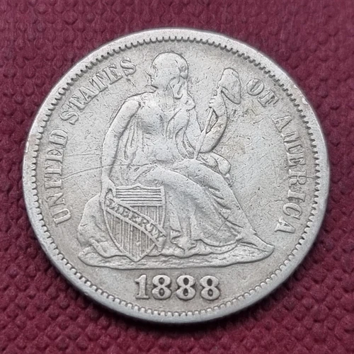1888 Seated Liberty Dime 10c Better Grade XF #51539