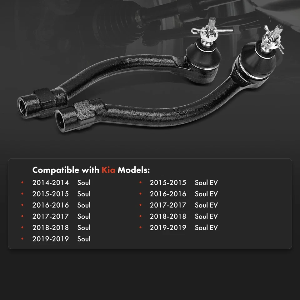 Extremo de barra de amarre interior y exterior delantero 4 piezas para Kia Soul 2014-2019 Soul EV 2015-2019 Foto 2 de 4