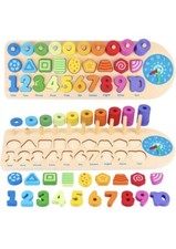 Aitbay Wooden Number Puzzle, Stacking  Matching Puzzle, Math/Counting, New
