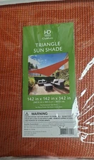 HD Designs Outdoors Triangle Sun Shade - Red - 142 in
