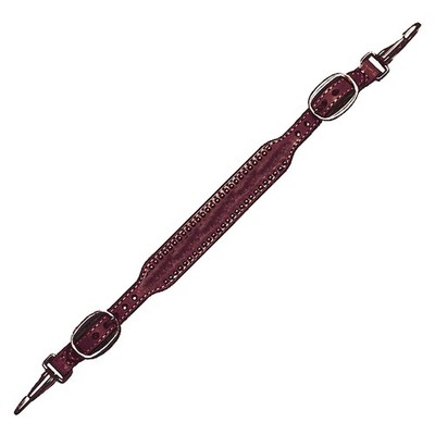 CIRCLE Y 0010-0001 Durable Leather Walnut Horse Wither Strap With Silver Spots
