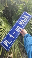 Vintage - Polish Enamel Street Sign (PL. 1-GO MAJA)| 60x15cm Mancave