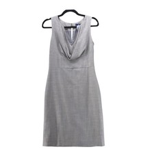 J.Crew Womens Gray 100% Wool Cowl Neck Sleeveless Sheath Career Dress Size 2