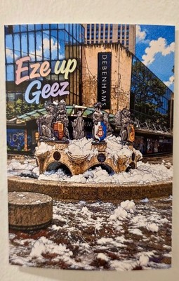 Eze Up Geez Portsmouth Postkarte Mini Poster | Lustiges Pompeius Wandbild Geschenk