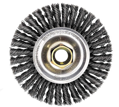 13131 4'' Roughneck Max Stringer Bead Wire Wheel, 0.020'' Steel Fill, 5/8''-11 UNC 