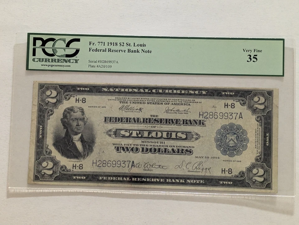 1918 $2 PCGS Currency 35🔥Battleship Note 🔥 Fr. 771 Federal Reserve Bank Note - Image 2 of 4