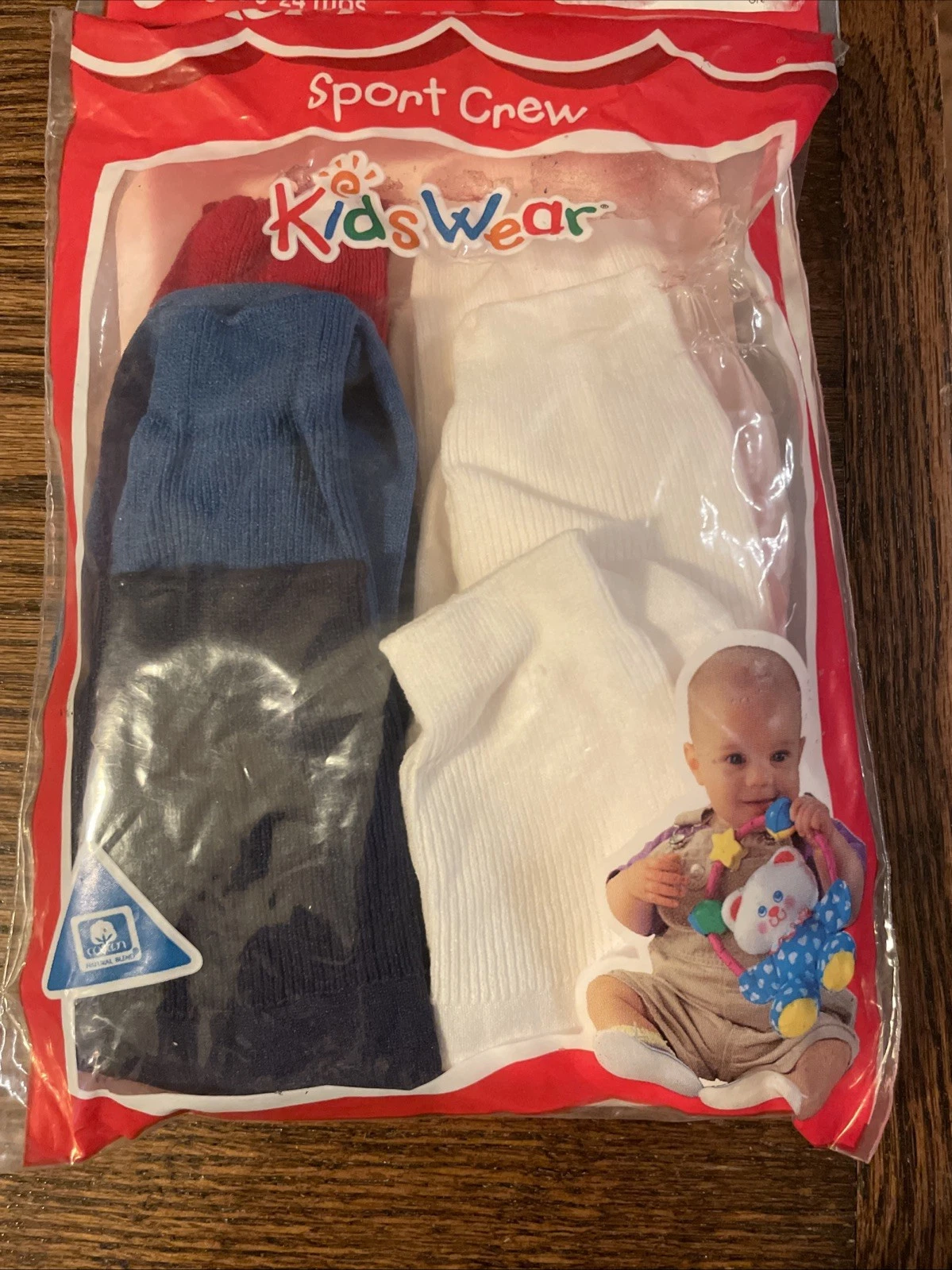 Vintage Fisher Price Nylon Baby Crew Socks 6 Pr NOS 9-24mos K Mart Doll 90’s