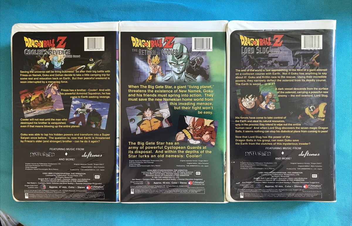Lot 3 Clamshell Dragon Ball Z VHS Tapes Return Of Cooler