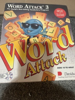 Word Attack 3 Vocabulary Program MS-DOS New Sealed 1994