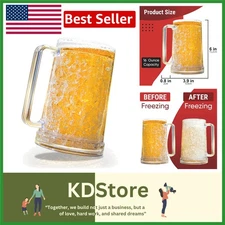 16 oz Double-Walled Freezer Beer Mug with Handle
