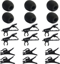 18Pcs Lapel Microphone Clips Kit, 6Pcs Lavalier Mic Clips Metal Tie Clips Laval