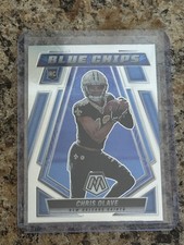 2022 Panini Mosaic - Blue Chips Silver Prizm #BC-8 Chris Olave (RC)