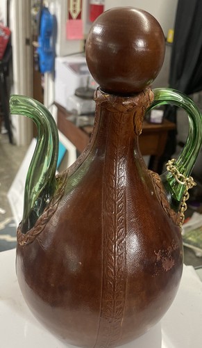 Vintage Italian Handblown Glass Wine Decanter with Ice Pocket - Picture 8 of 8
