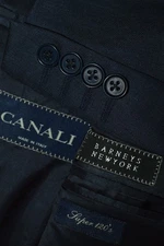 US 42R IT 52R CANALI Men's Blue 100% Pure Wool 3-Button Sport Coat Jacket Blazer