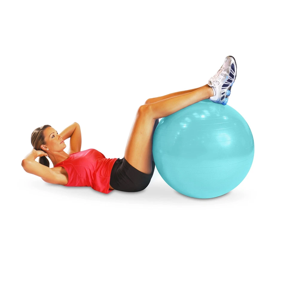 CAP Barbell Fitness Stability Exercise Ball 65cm Teal, Burst-Resistant - Image 3 of 3