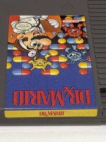 Cartucho de juego rompecabezas aut&eacute;ntico Nintendo NES Dr. Mario etiqueta limpia probado OEM