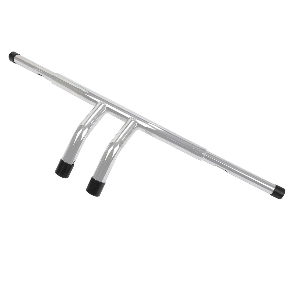 Chrome 8" Rise 1-1/4" Fat T-Bar Handlebar For Harley Sportster Softail FLST FXST - Imagem 4 de 4
