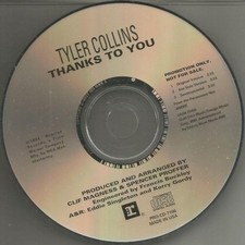 TYLER COLLINS - THANKS TO YOU U.S. PROMO CD-SINGLE 1990 3 TRACKS RARE HTF OOP