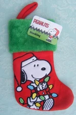 Peanuts Snoopy Mini Christmas Holiday Felt Stocking NWT (7/245)