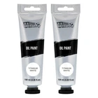 2 - 100ml Tubes U.S. Art Supply Titanium White Artists Oil Color Paint, Painting