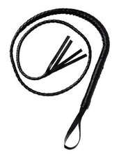 Whip - Black - Braided - Circus - Jewel Wrap - Costume Accessory