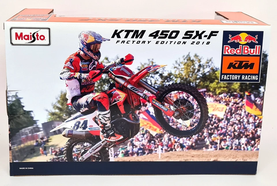 Maisto 1/6 KTM 450 SX-F Factory Edition '18 Jeffrey Herlings Motocross Motorbike - Image 4 of 4