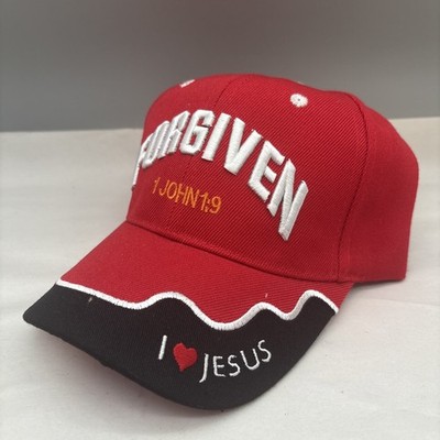 Forgiven 1 John 1:9 Christian Strap Back Baseball Cap Embroidered
