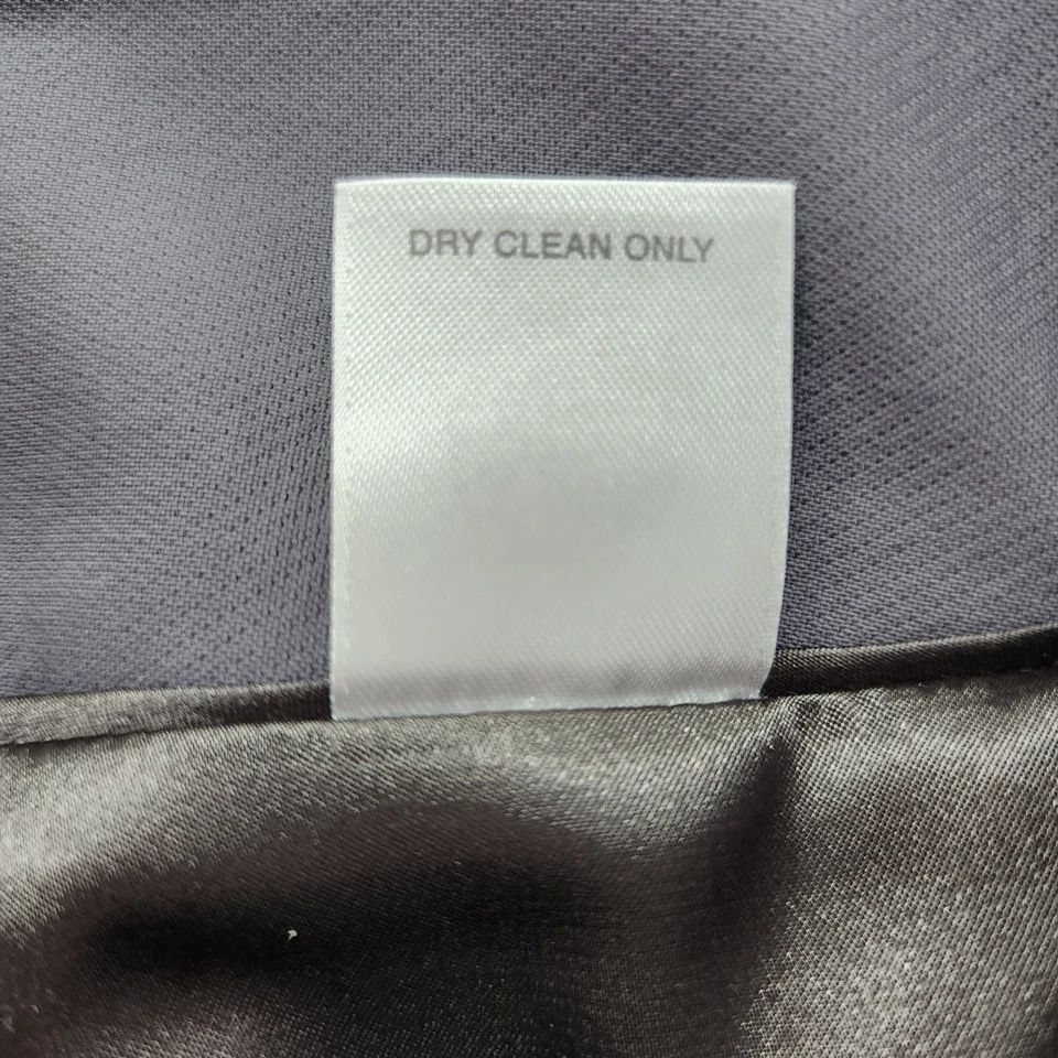 Falda Lápiz Clásica Entier Plisada Frontal Talla 8 Gris Forrada Recta Cremallera Trasera Foto 4 de 4