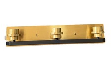 Modern 3-Light Gold Bathroom Vanity Light Fixture Clear Glass Sconce Over Mirror