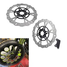 2PCS 14" Floating Brake Rotors w/ Caliper Adapter for Harley 09-later Touring