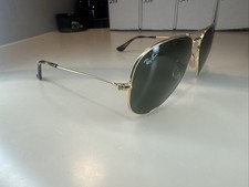 Ray-Ban RB3025 Aviators Gold Metal 58mm Green Lenses Unisex 330