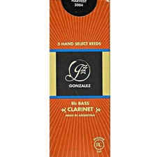 Gonzalez Bass Clarinet 'RC' Reeds Strength 1.25, Box of 5
