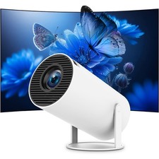 smart projector, specifically identified as an HY300 or HY300 Pro model.