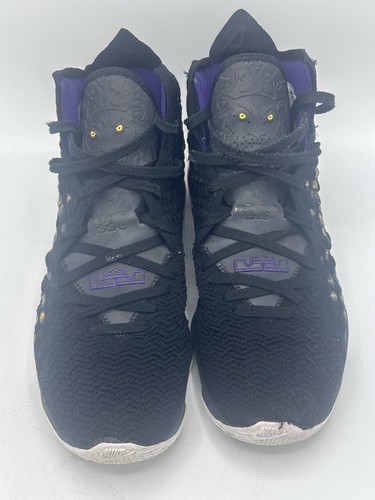 Nike LeBron XVII 17 'Lakers' Black/White/Eggplant/Amarillo BQ3177-004 - Size 12 - Picture 3 of 14