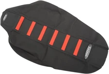 SDG 6-Rib Gripper Seat Cover Black Top/Black Sides/Orange Ribs #95935OK KTM